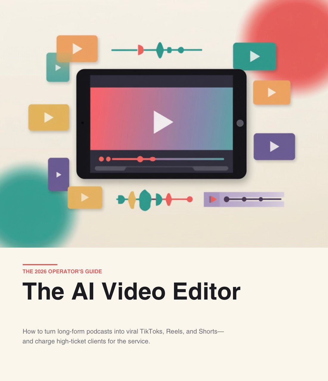 The AI Video Editor short-form content playbook cover